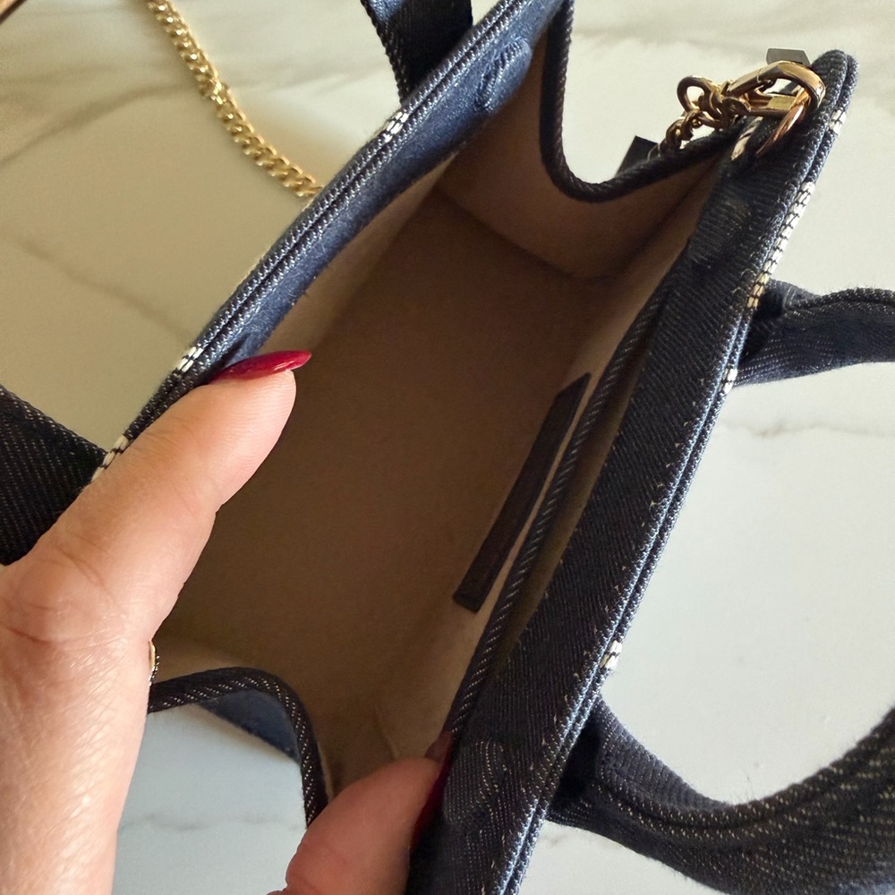 Strathberry Denim Nano Tote Bag - Picture 5 of 7